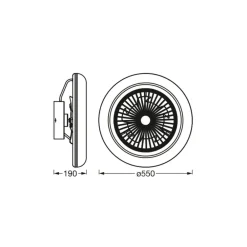 OSRAM SMART+ Loftventilatorer > WiFi LED-loftventilator ROUND hvid, lydsvag, 55 cm