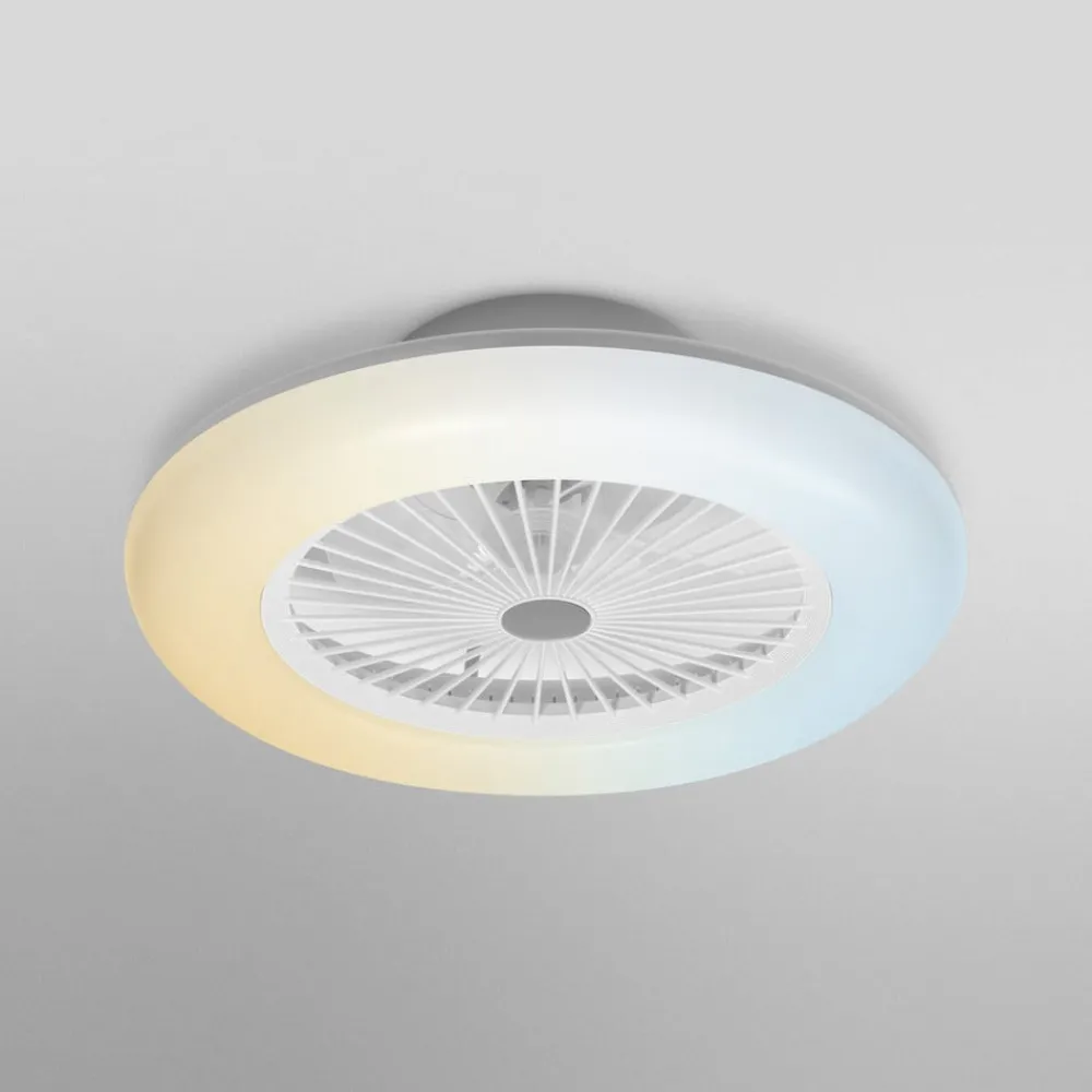 OSRAM SMART+ Loftventilatorer > WiFi LED-loftventilator ROUND hvid, lydsvag, 55 cm