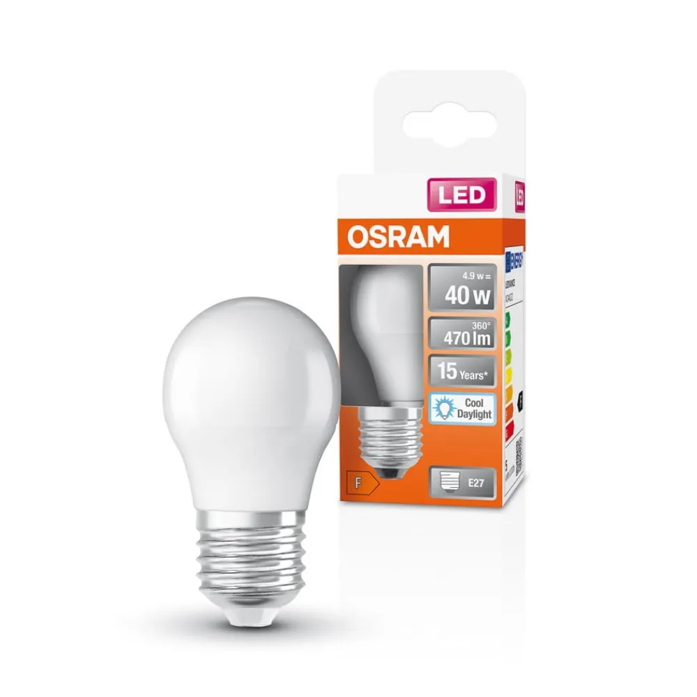 OSRAM Led Pærer > Star LED-pære E27 4,9 W 470lm 6.500 K mat
