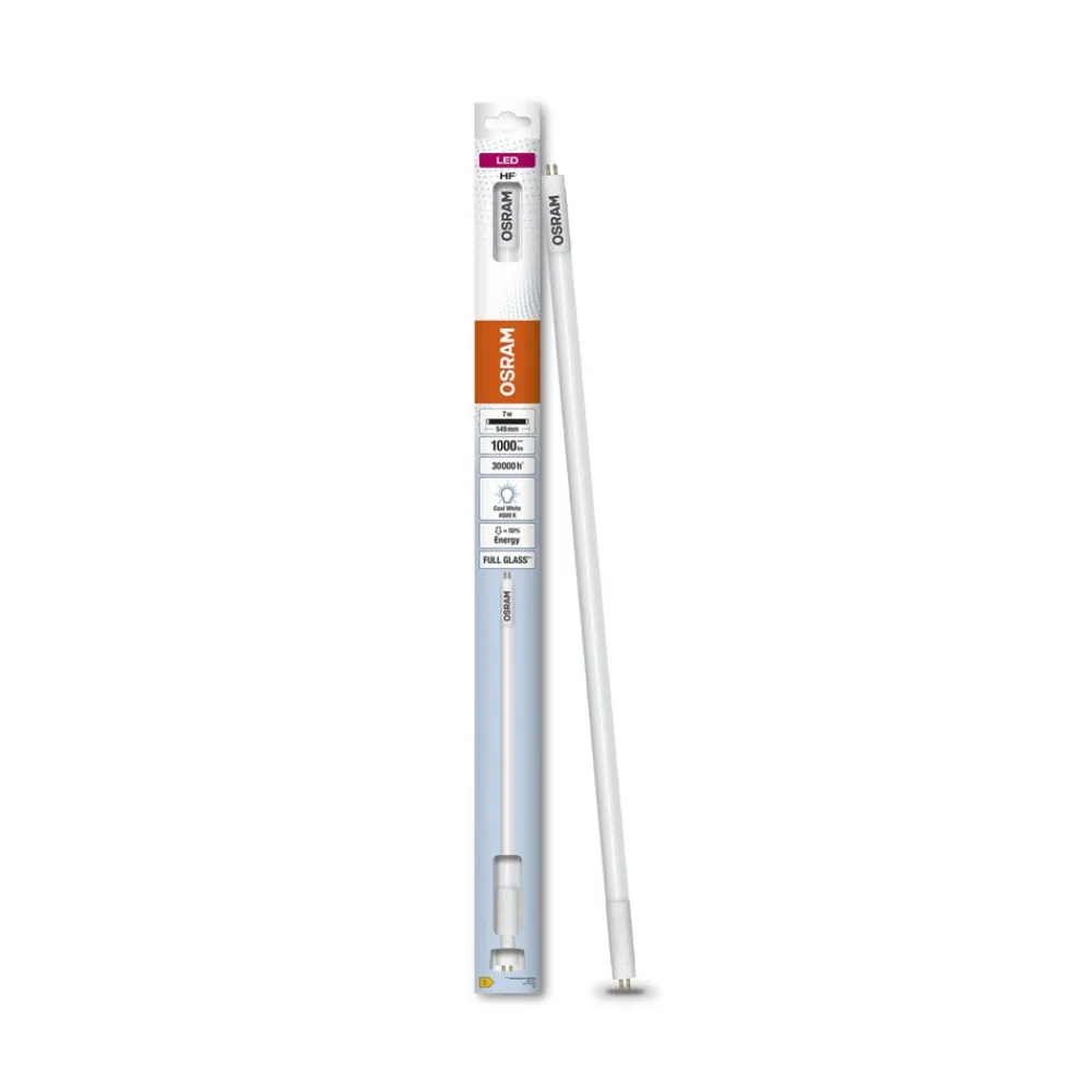 Lysstofrør|Led Pærer ^ OSRAM SubstiTUBE LED G5 T5 HF HE14 54,9cm 7W 840