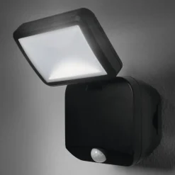 OSRAM Væglampe Med Sensor|Udendørs Spot > udendørs LED-spot DOUBLE 1 lyskilde sort Sensor Batteri