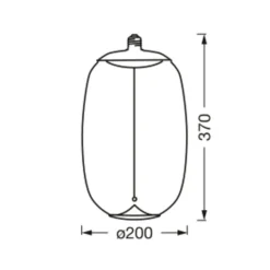 OSRAM Filament Pære > Vintage 1906 Big Elipse Oval, røg E27 818 Filament