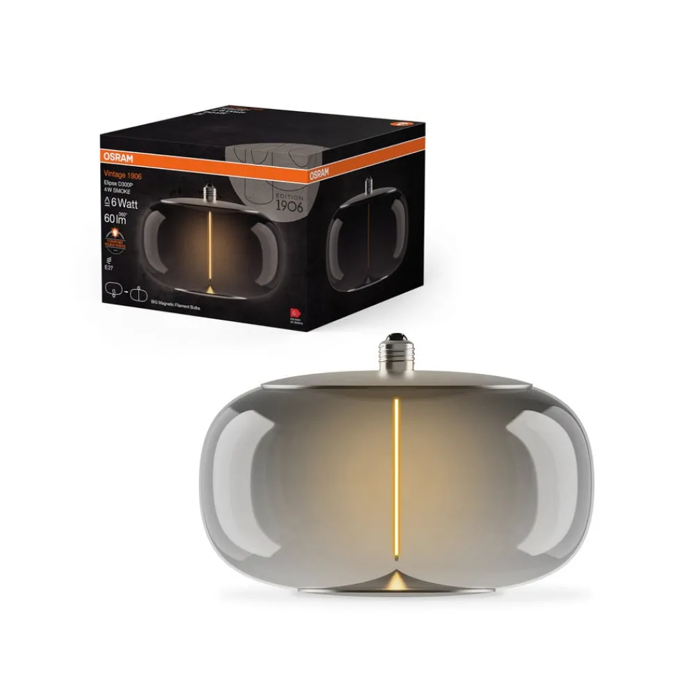 OSRAM Filament Pære > Vintage 1906 Big Elipse, røg, E27, 1.800 K, glødetråd