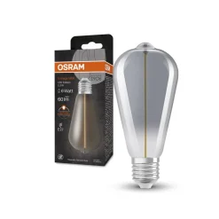 Filament Pære ^ OSRAM Vintage 1906 LED-rustikpære E27 2,2W 818 røg