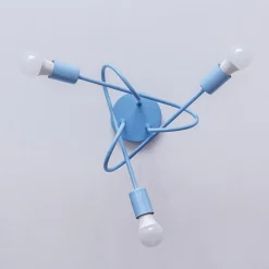 HELAM Loftlamper|Loftlamper > Oxford loftlampe, Ø 44 cm, lyseblå, metal, 3 lyskilder