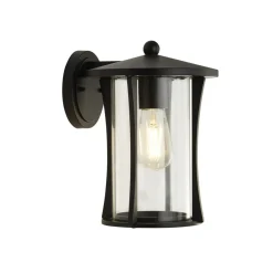 Searchlight Væglamper > Pagoda udendørs væglampe, IP44, sort, metal, E27