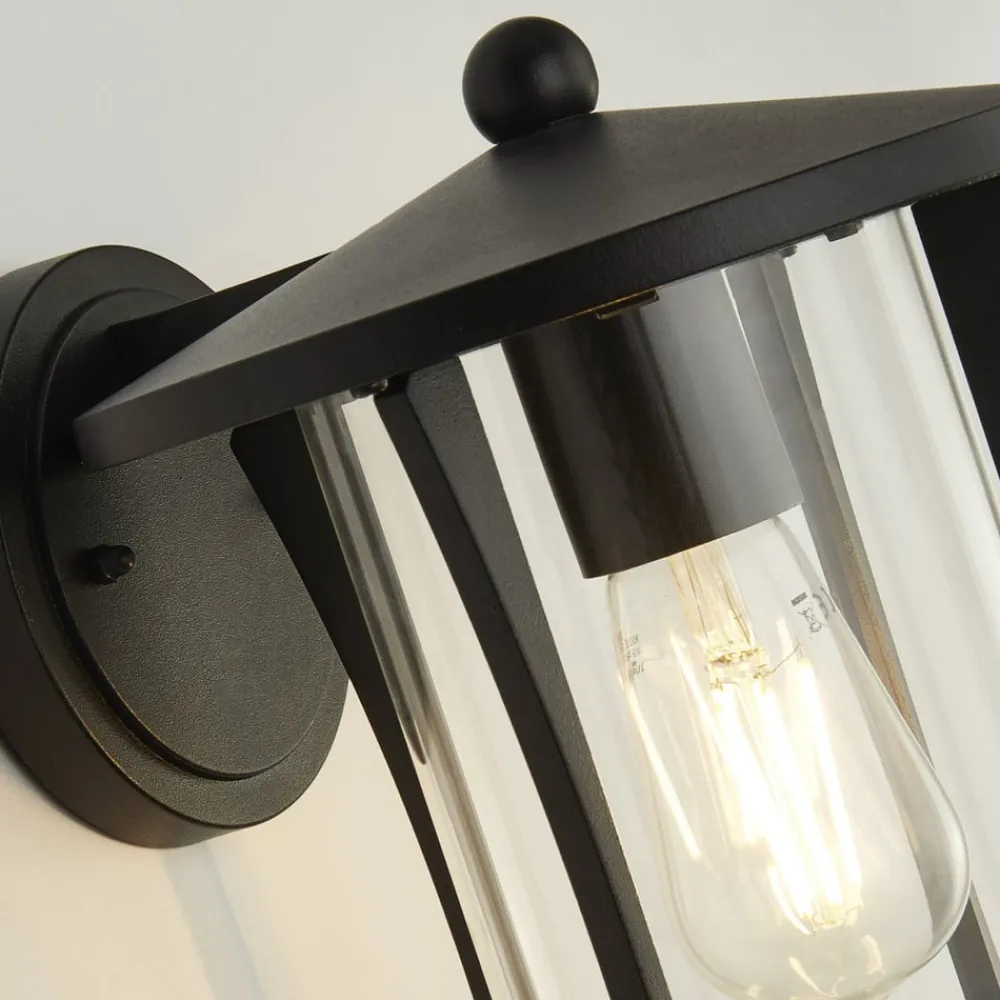 Searchlight Væglamper > Pagoda udendørs væglampe, IP44, sort, metal, E27