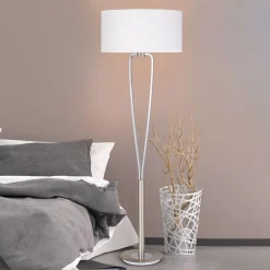Trio Lighting Gulvlamper > PARIS den flotte gulvlampe i nikkel