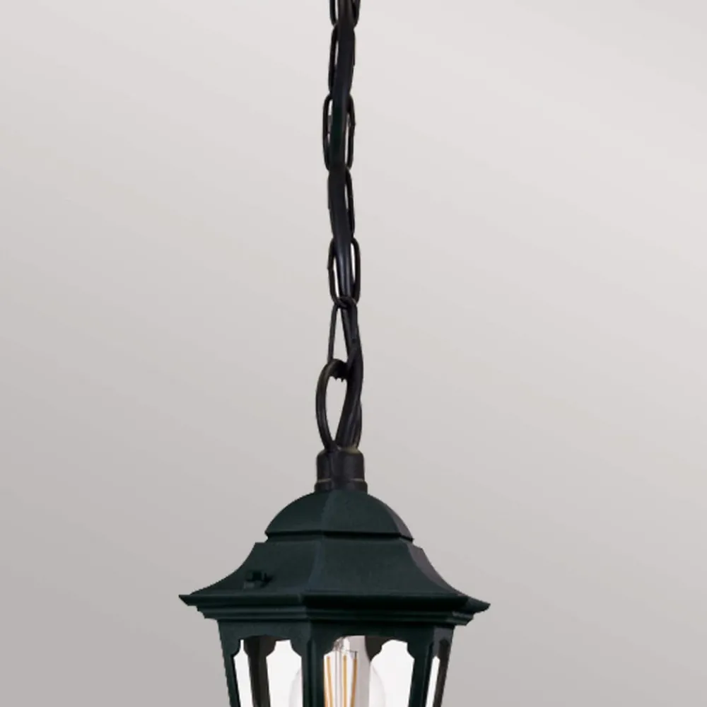 Udendørs Pendellamper ^ Elstead Parish-pendel med kædeophæng, højde 42 cm