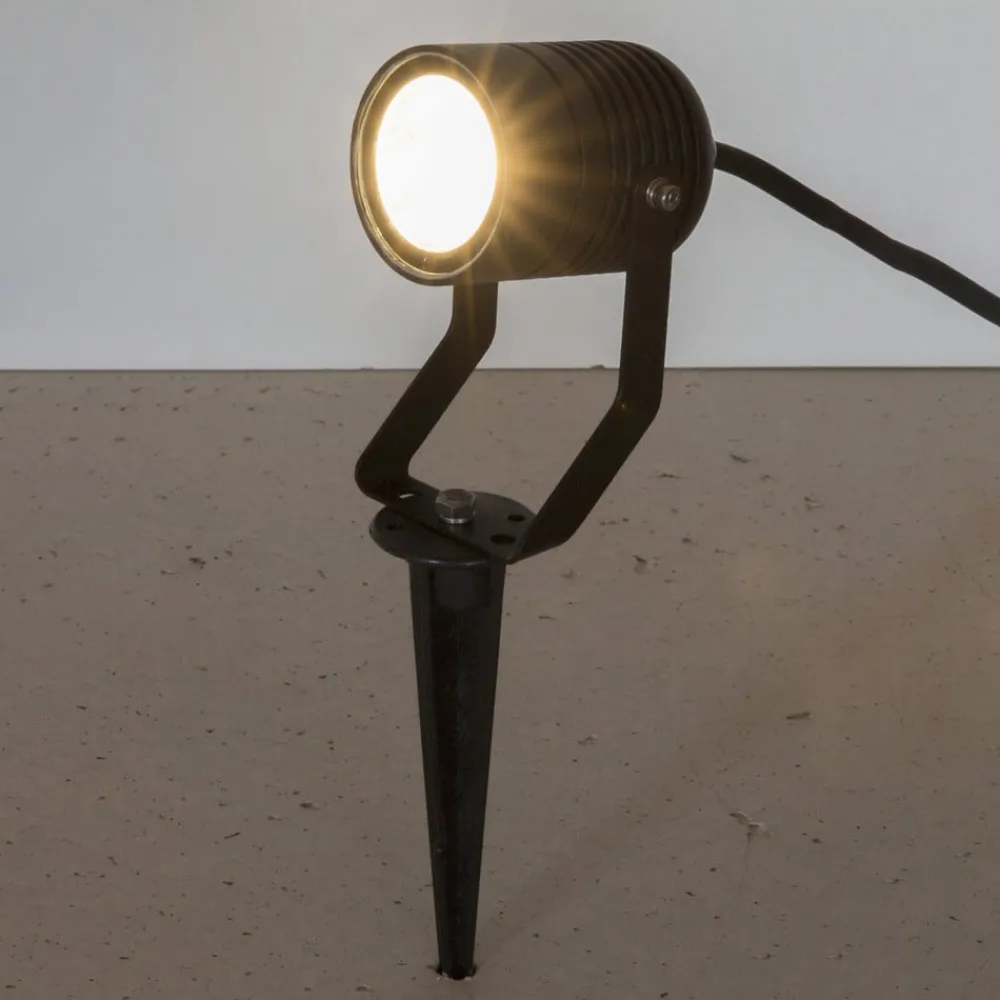 Udendørs Spot ^ Heitronic Pasas LED-spot med jordspyd, drejelig