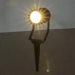 Udendørs Spot ^ Heitronic Pasas LED-spot med jordspyd, drejelig