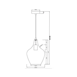 Pendellamper|Pendellamper ^ Nowa Paso pendellampe af glas, 1 lyskilde, rosé