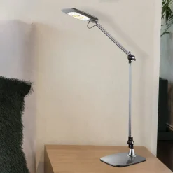Globo Arbejdsrum/Kontor|Bordlamper > Pattaya LED-bordlampe, sølvgrå led, dim CCT