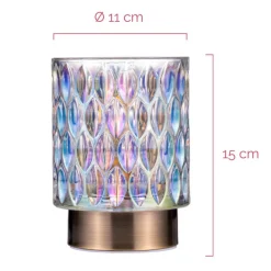 Dekorationsbelysning ^ Pauleen Clear Glamour dekolampe i glas, batteri