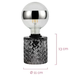 Pauleen Bordlamper > Crystal Smoking bordlampe med glassokkel