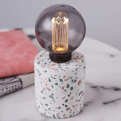 Dekorationsbelysning ^ Pauleen Elegant Flare dekolampe, beton, terrazzo