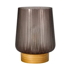 Pauleen Dekorationsbelysning > Fancy Glamour E27-LED-batteri, træ, taupe
