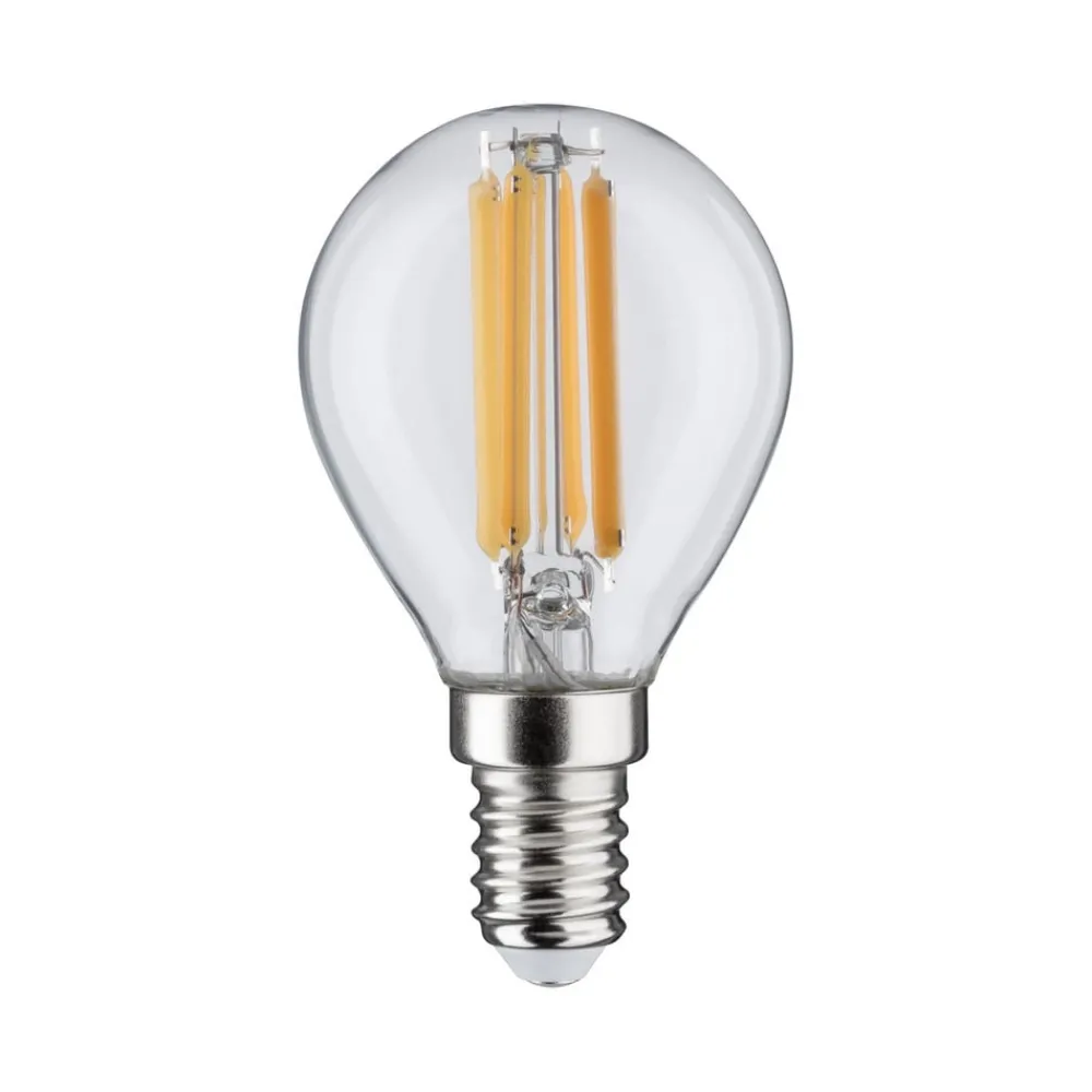 Pauleen Filament Pære > LED-dråbepære, glødetråd, E14, 6,5 W, klar, 2.700K