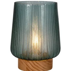 Pauleen Dekorationsbelysning|Bordlamper > Pretty Glamour E27-LED, træfod, turkis