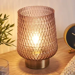 Dekorationsbelysning|Bordlamper ^ Pauleen Sparkling Glamour batteri, grå/messing