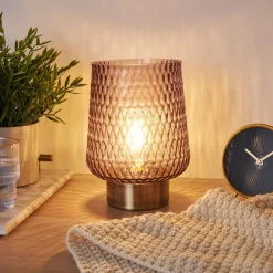 Dekorationsbelysning|Bordlamper ^ Pauleen Sparkling Glamour batteri, grå/messing