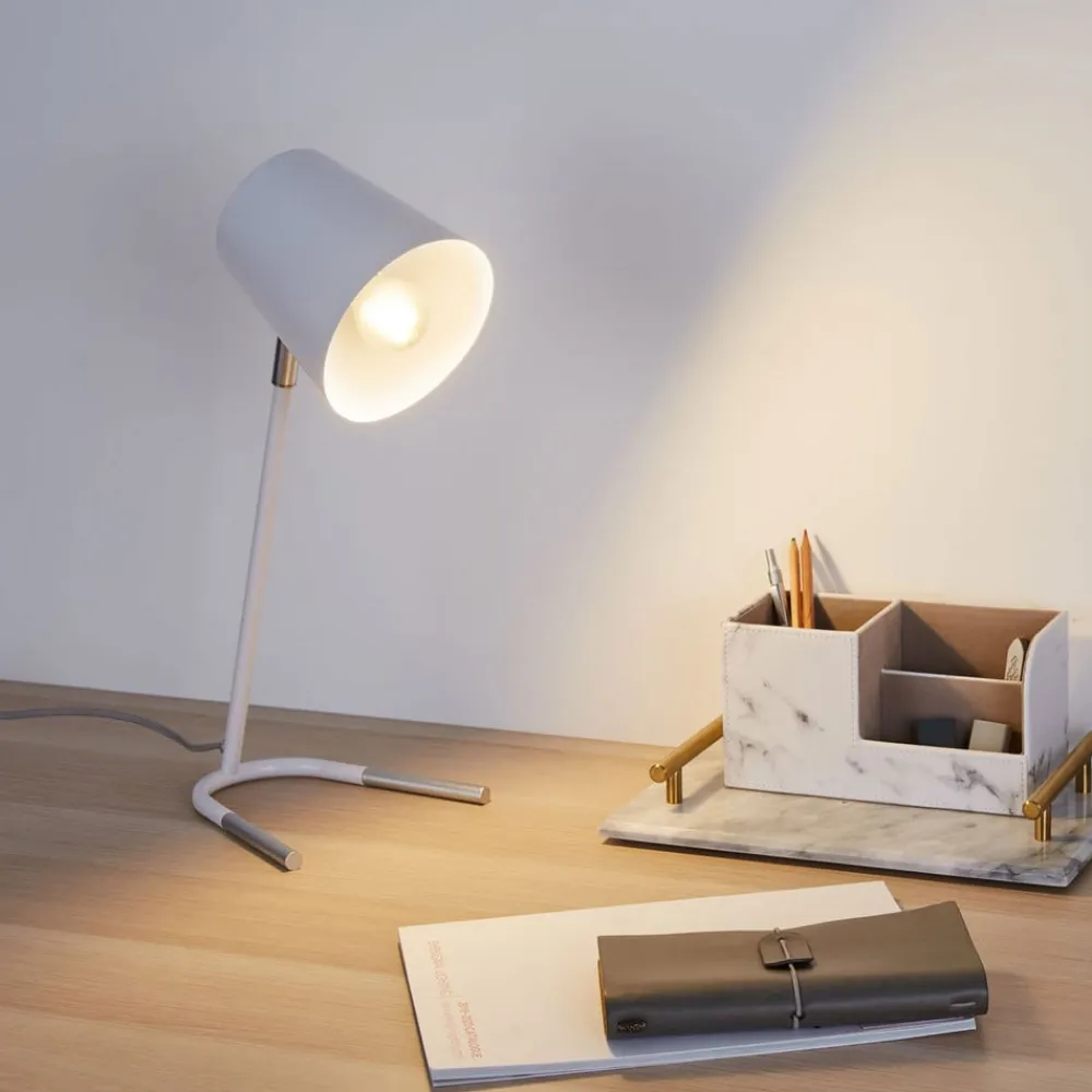 Arbejdsrum/Kontor|Bordlamper ^ Pauleen True Ally skrivebordslampe i hvid