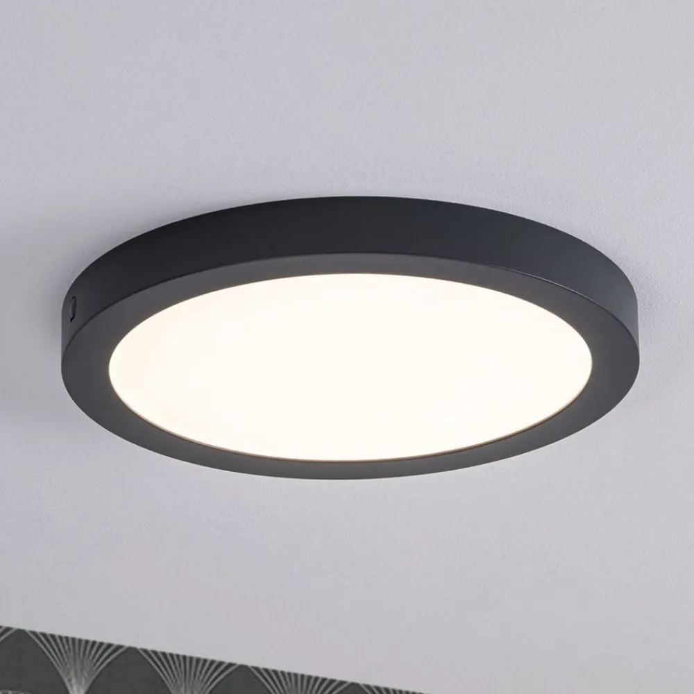 Paulmann Arbejdsrum/Kontor|Loftlamper > Abia LED-panel Ø 30cm 2.700 K mørkegråt
