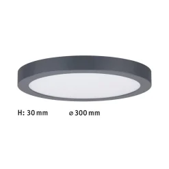Paulmann Arbejdsrum/Kontor|Loftlamper > Abia LED-panel Ø 30cm 2.700 K mørkegråt