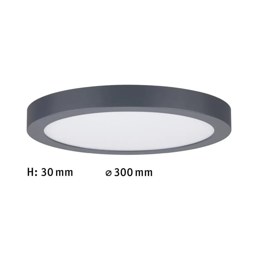 Paulmann Arbejdsrum/Kontor|Loftlamper > Abia LED-panel Ø 30cm 2.700 K mørkegråt