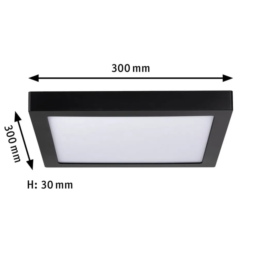 Arbejdsrum/Kontor ^ Paulmann Abia LED-panel 30x30 cm 2.700 K sort
