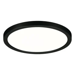Loftlamper|Indbygningsspots ^ Paulmann Areo LED-panel rund sort 4000K Ø17,5cm