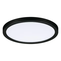 Loftlamper|Indbygningsspots ^ Paulmann Areo LED-panel rund sort 4000K Ø17,5cm