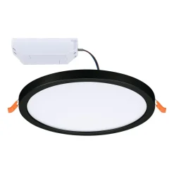 Loftlamper|Indbygningsspots ^ Paulmann Areo LED-panel rund sort 4000K Ø17,5cm