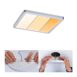 Paulmann Loftlamper|Indbygningsspots > Areo Panel dimtowarm, kantet, krom 17,5cm