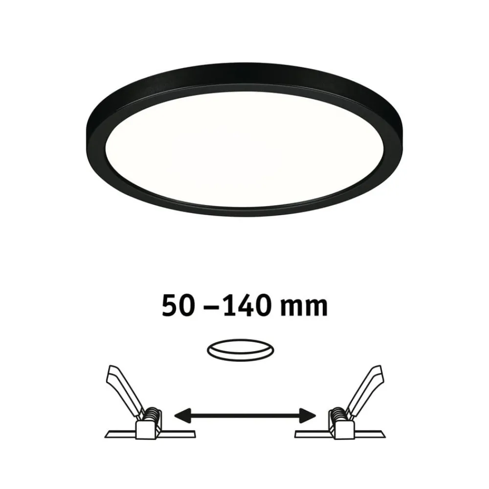 Loftlamper ^ Paulmann Areo Panel 3stepdim sort Ø17,5cm 4000K