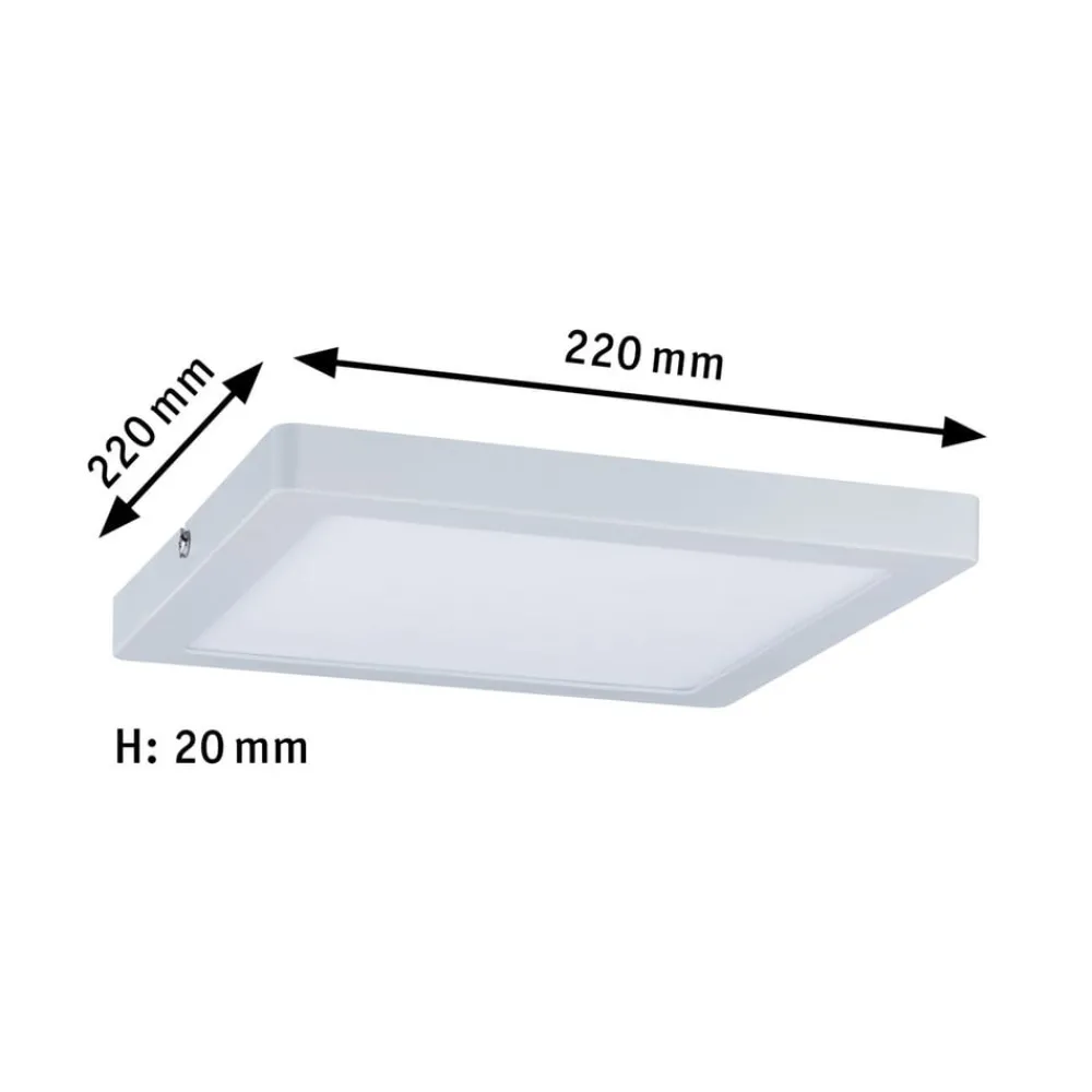Paulmann Arbejdsrum/Kontor|Loftlamper > Atria loftlampe 2.700 K 22 x 22 cm, hvid