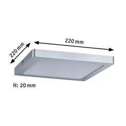 Arbejdsrum/Kontor ^ Paulmann Atria loftlampe 2.700 K 22x22 cm, krom