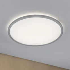 Arbejdsrum/Kontor|Loftlamper ^ Paulmann Atria Shine LED-panel, krom, dæmpbar, Ø 42 cm