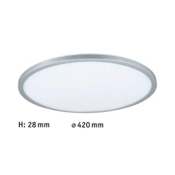 Arbejdsrum/Kontor|Loftlamper ^ Paulmann Atria Shine LED-panel, krom, dæmpbar, Ø 42 cm