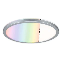 Loftlamper ^ Paulmann Atria Shine Panel dæmpet krom RGBW Ø29cm