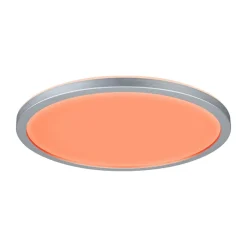 Loftlamper ^ Paulmann Atria Shine Panel dæmpet krom RGBW Ø29cm