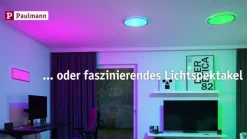 Paulmann Arbejdsrum/Kontor > Atria Shine Panel dæmpet krom RGBW Ø42cm
