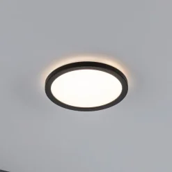 Arbejdsrum/Kontor|Loftlamper ^ Paulmann Atria Shine Panel on/off sort 830 Ø19cm