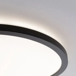 Arbejdsrum/Kontor|Loftlamper ^ Paulmann Atria Shine Panel on/off sort 830 Ø19cm