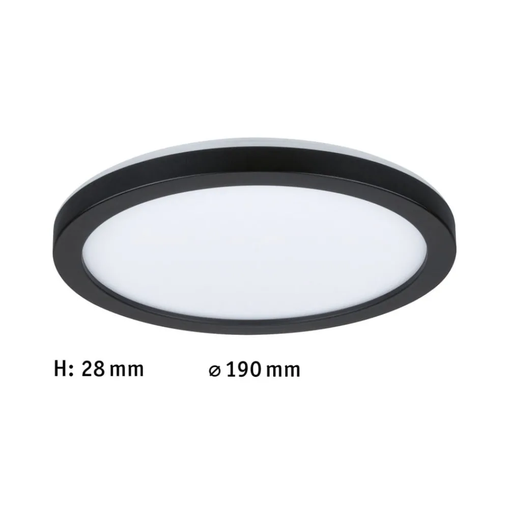 Arbejdsrum/Kontor|Loftlamper ^ Paulmann Atria Shine Panel on/off sort 830 Ø19cm
