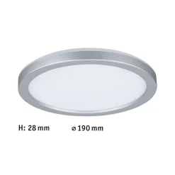 Arbejdsrum/Kontor|Loftlamper ^ Paulmann Atria Shine Panel on/off krom 830 Ø19cm
