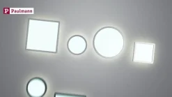 Arbejdsrum/Kontor|Loftlamper ^ Paulmann Atria Shine Panel on/off sort 830 29x29