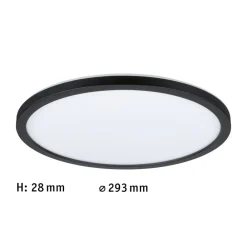 Paulmann Arbejdsrum/Kontor > Atria Shine Panel on/off sort 840 Ø29cm