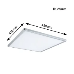 Loftlamper|Loftlamper ^ Paulmann Atria Shine panel 3-step krom 830 42x42