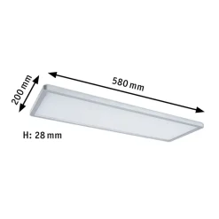 Arbejdsrum/Kontor|Loftlamper ^ Paulmann Atria Shine panel 3-step krom 830 58x20